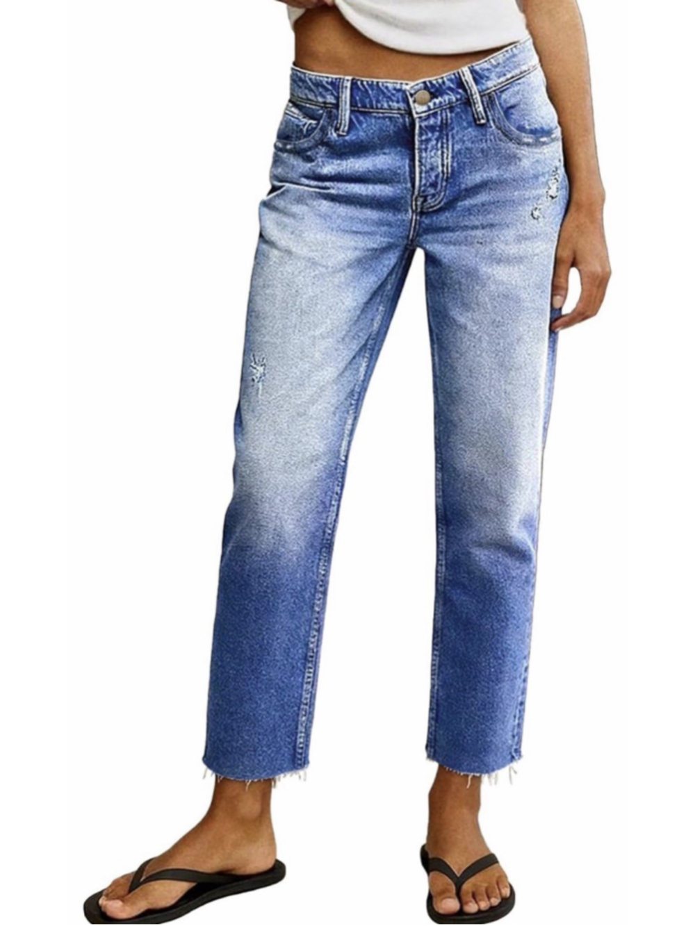 Flamingals Women's Denim Capri Jeans for Women M